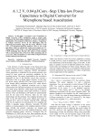 A 1.2 V, 0.84 pJ/Conv.-Step Ultra-low Power Capacitance to Digital