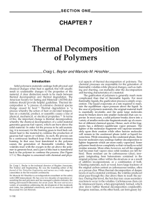 Thermal Decomposition of Polymers - Marcelo Hirschler