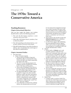 Chapter 29 The 1970s: Toward a Conservative America