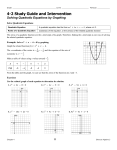 Solving Quadratic Equations by Graphing