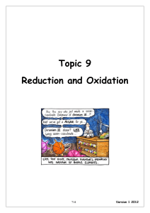 Topic 9 Reduction and Oxidation File