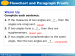 Flowchart and Paragraph Proofs