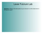 Lever Fulcrum Lab