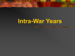 Intra-War Years