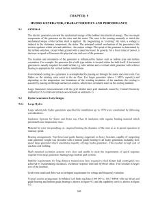 chapter- 9 hydro generator, characteristics and performance