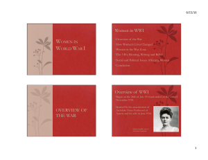 Women in World War I - Humanities Nebraska