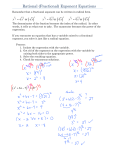 Rational (Fractional) Exponent Equations