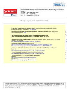 Genome-Wide Comparison of Medieval and Modern Mycobacterium