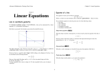 Linear Equations