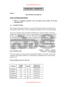 inorganic chemistry - Sakshieducation.com