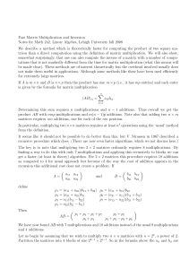 Notes on fast matrix multiplcation and inversion