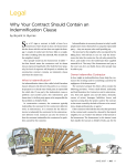 Legal: Why Your Contract Should Contain an Indemnification Clause