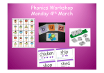 Phonics Workshop Monday 4th March