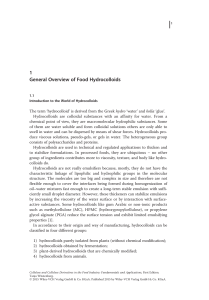 1 General Overview of Food Hydrocolloids - Wiley-VCH