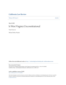 Is West Virginia Unconstitutional