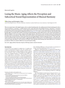Losing the Music: Aging Affects the Perception and Subcortical