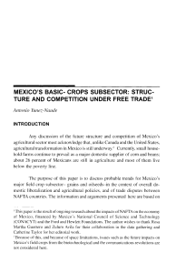 MEXICO`S BASIC- CROPS SUBSECTOR: STRUC