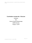 Coordination compounds - Structure
