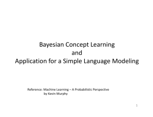 Bayesian Concept Learning and Application for a Simple Language