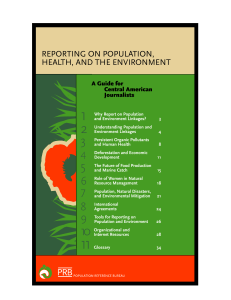 Reporting on Population, Health, and the Environment