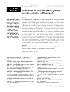 Evolution and the latitudinal diversity gradient