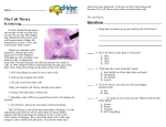 The Cell Theory Questions