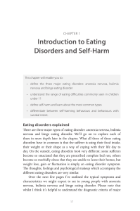 Introduction to Eating Disorders and Self-Harm