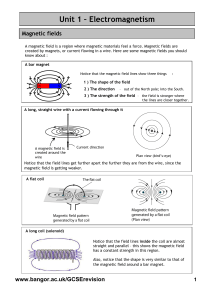 Unit 1 – Electromagnetism