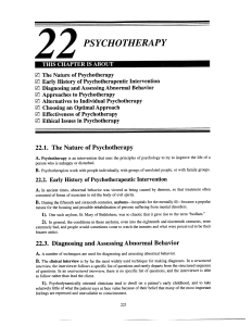Chapter 22 - Psychotherapy - Germantown School District