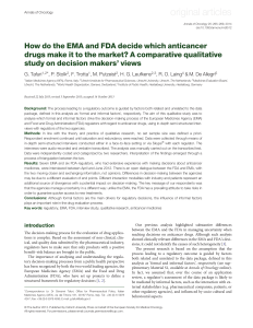 How do the EMA and FDA decide which anticancer drugs make it to