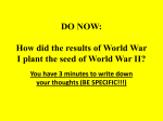 How did the results of World War I plant the seed of World War II?