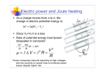 Electric power and Joule heating