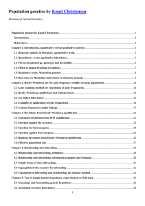 Population genetics by Knud Christensen