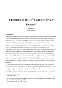 Chemistry in the 17th Century: practical art or academic discipline?