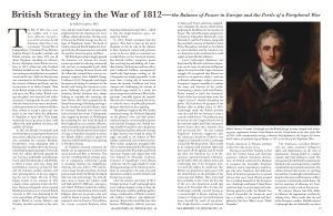 British Strategy in the War of 1812 - The National Maritime Historical