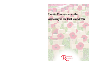 Ideas to commemorate the centenary of world war 1 for print 2 pages