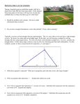 PROVING THE LAW OF COSINES During a baseball game an