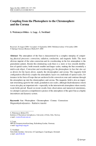 Coupling from the Photosphere to the Chromosphere and the