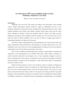 New Directions in 20th Century Buddhist Studies in China