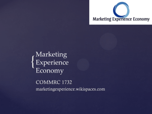 The brand as - Marketing Experience Economy