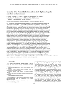 Geometry of the PamirHindu Kush intermediatedepth earthquake