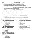 Name: Plate Tectonics Test Date:______ Completion