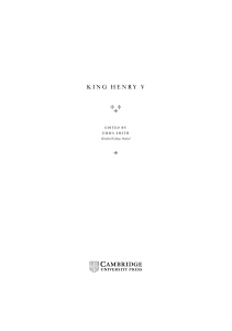 king henry v - Assets - Cambridge University Press