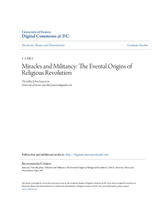 Miracles and Militancy: The Evental Origins of Religious Revolution