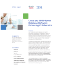 Cisco and IBM Informix Database Software: Enhancing Collaboration