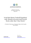 Is the Risk-Return Tradeoff Hypothesis valid: Should an