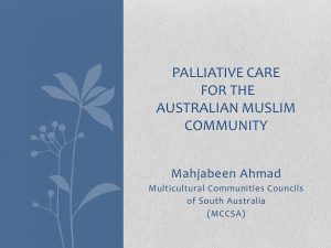 palliative care for the australian muslim community