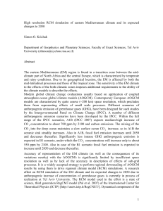 High resolution RCM simulation of eastern Mediterranean climate