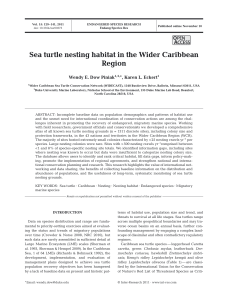 Sea turtle nesting habitat in the Wider Caribbean