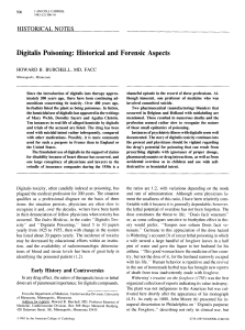 Digitalis poisoning: Historical and forensic aspects